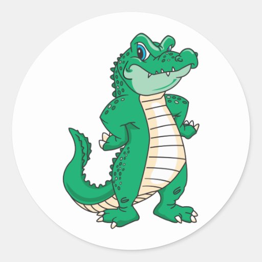 Alligator Round Stickers | Zazzle