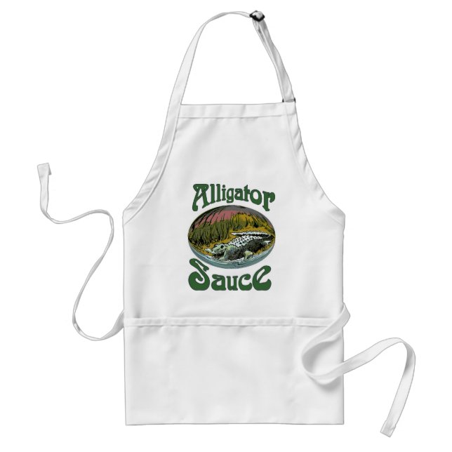 Alligator Sauce Logo Adult Apron (Front)