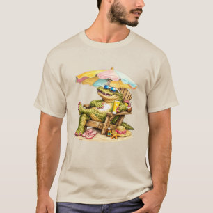 Alligator Self‑Care Art – Funny Summer Crocodile T-Shirt