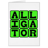 Alligator, Semiaquattic Reptile (Front)