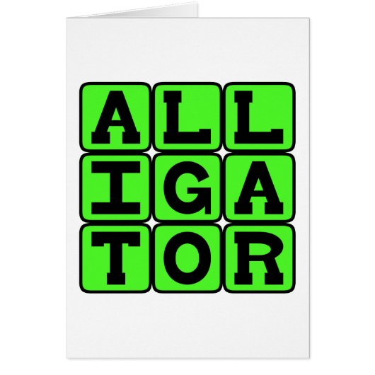 Alligator, Semiaquattic Reptile (Front)