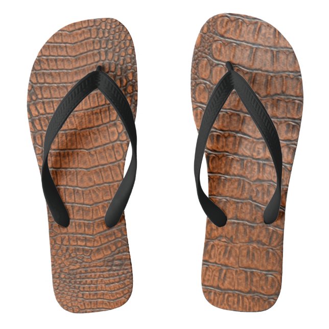 ALLIGATOR SKIN FLIP FLOPS (Footbed)