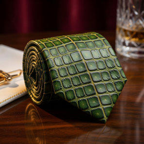Alligator Skin  Neck Tie