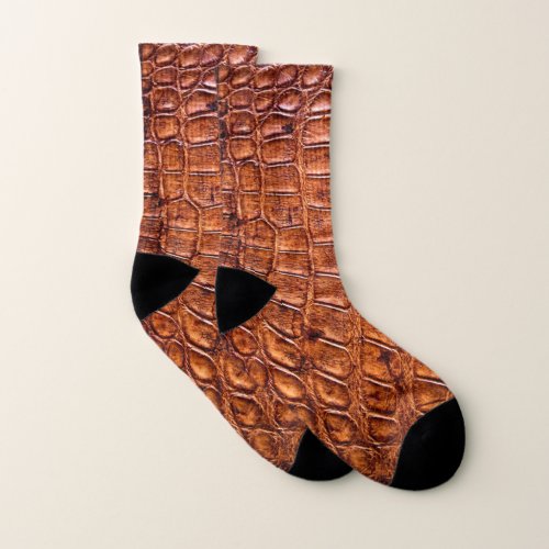 Alligator Skin Print Style All_Over_Print Socks