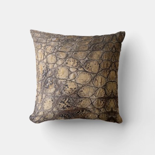 Alligator skin print  throw pillow