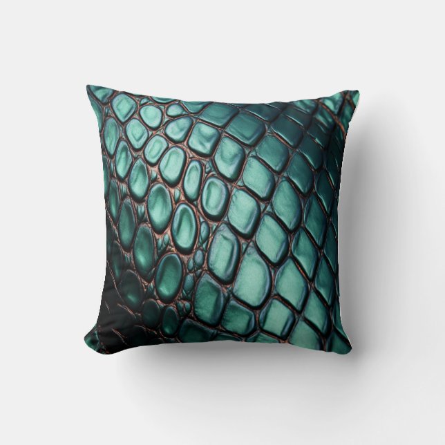 Alligator Skin Throw Pillow (Front)
