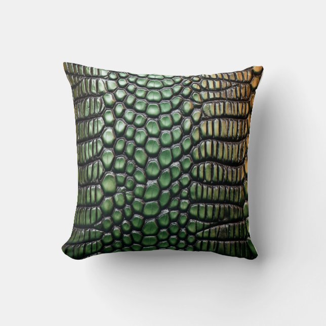 Alligator Skin Throw Pillow (Front)