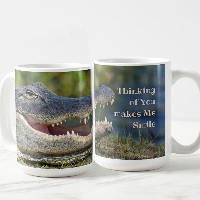 Alligator Smiling Grinning Gator Photographic Coffee Mug (Creator Uploaded)