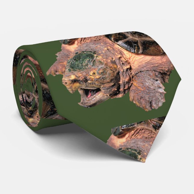 Alligator snapping turtle ネクタイ neck tie (Rolled)