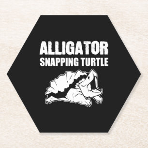 Alligator Snapping Turtle Animal Biologist Gift Paper Coaster