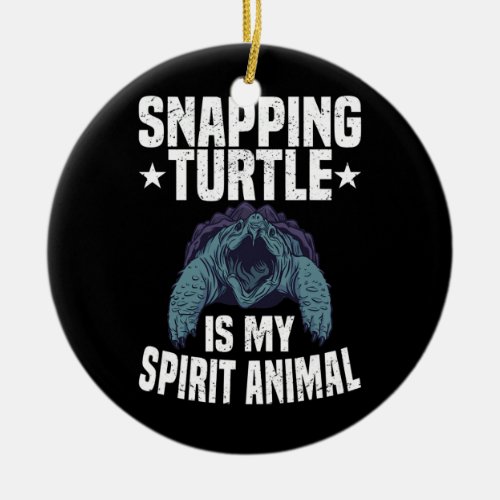 Alligator Snapping Turtle Dad Father Pet Turtle Ceramic Ornament