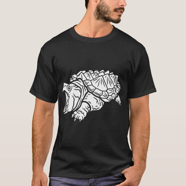 alligator snapping turtle reptile wildlife T-Shirt (Front)