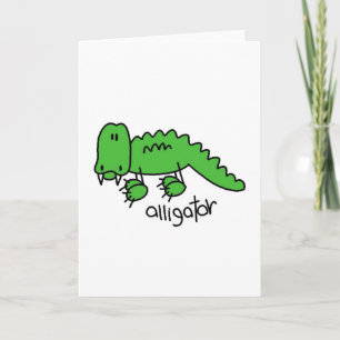 Alligator Stick Figure Card