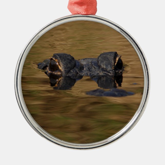 alligator surfacing metal ornament (Front)