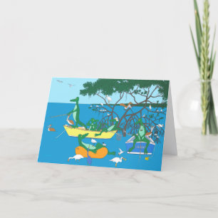 Alligator Swamp Birthday Greeting Card