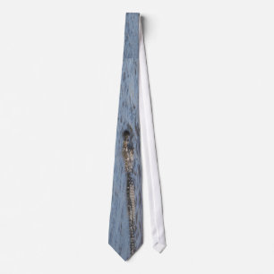 Alligator Swimming in the Water Nature Tie