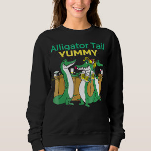 Alligator Tail Drinking Teams Bar Humorous Sweatshirt