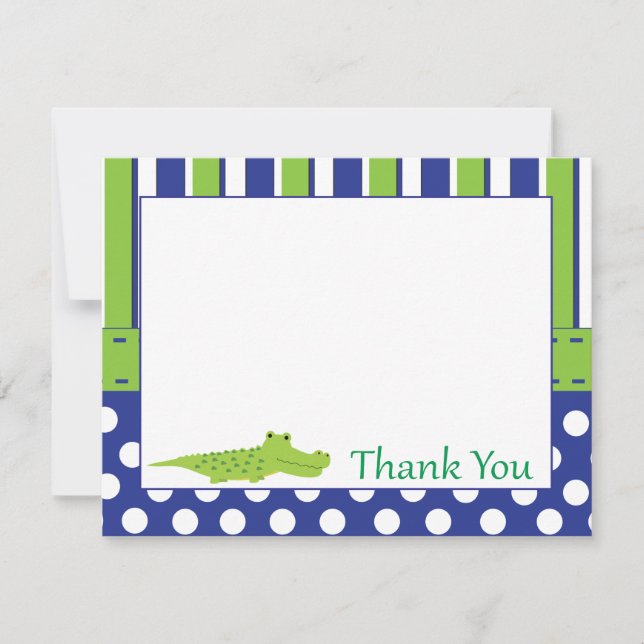 Alligator Thank You Card (Front)