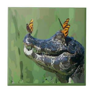 Alligator  Tile, Dutch Look, Personalize Ceramic Tile