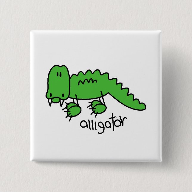 Alligator Tshirts and Gifts Button (Front)