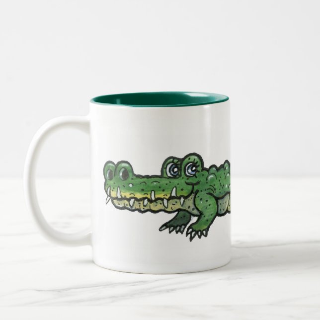 Alligator Two-Tone Coffee Mug (Left)