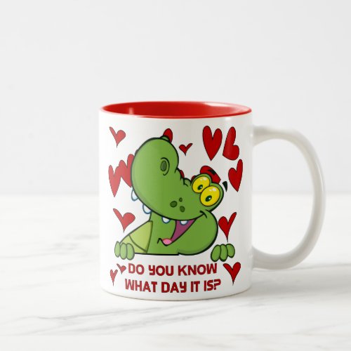 Alligator Valentines Day Two_Tone Coffee Mug
