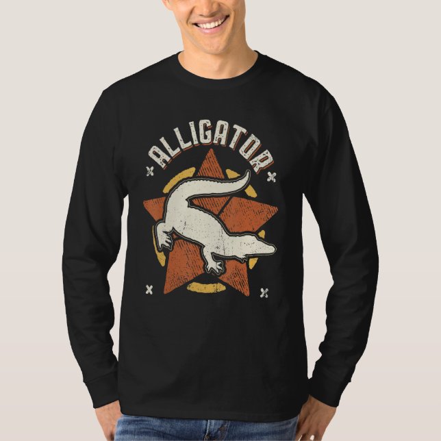 Alligator Vintage Retro Classic Animal T-Shirt (Front)