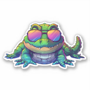 Alligator Wearing Sunglasses Sticker