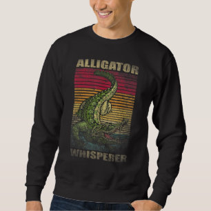 Alligator Whisperer Retro Vintage Distressed Style Sweatshirt