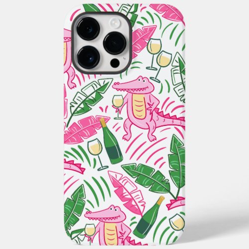 Alligator Wine Pink Green Preppy  Case_Mate iPhone 14 Pro Max Case