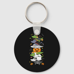 Alligator Witch Vamre Ghost Halloween Kids Mens Wo Keychain