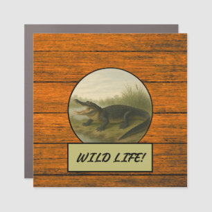Alligator Wood Grain Car/Truck Magnet