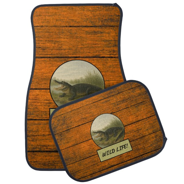 Alligator Wood Grain Set of Car Mats (Set)