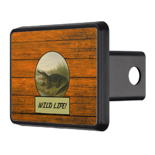 Alligator Wood Grain Truck Hitch Cover