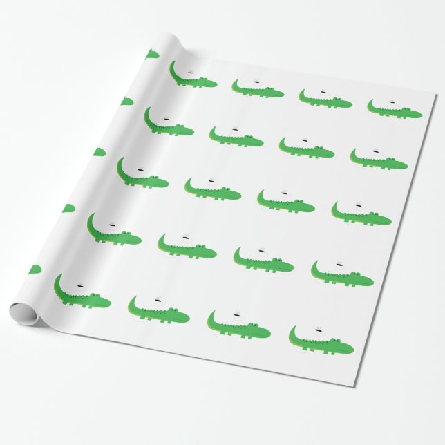 Alligator Wrapping Paper (Unrolled)