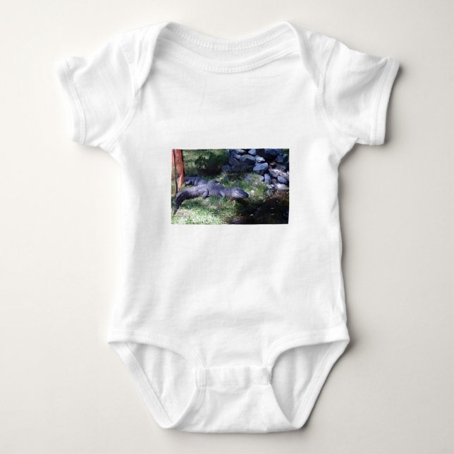 Alligator!! Zoo Animals design Baby Bodysuit (Front)