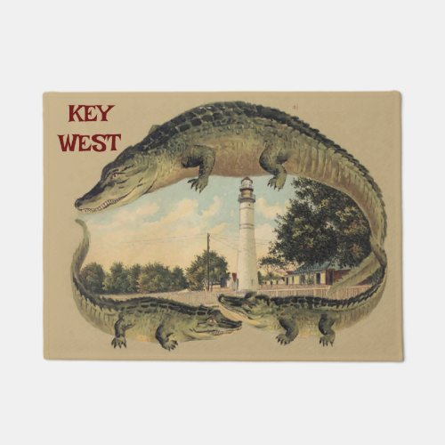 Alligators and Lighthouse Welcome Doormat