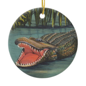 Alligators Ceramic Ornament
