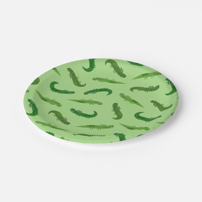 Alligators Paper Plates (Angled)