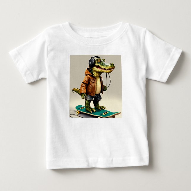"Alligators Sunning: A Slice of Florida Life" Baby T-Shirt (Front)
