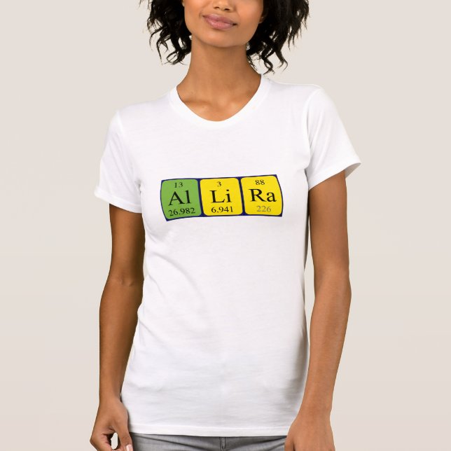 Allira periodic table name shirt (Front)