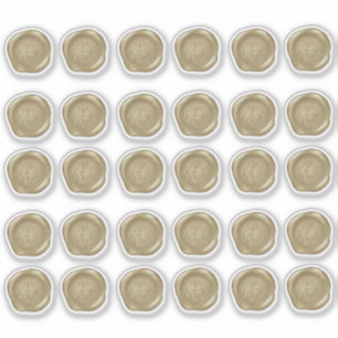 Allison1 Yellow Gold Faux Wax Seals Sticker