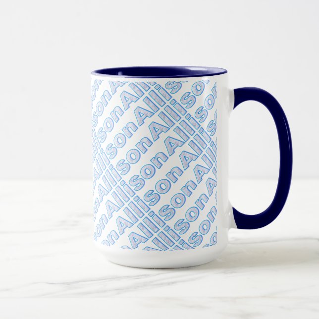 Allison Blue Style 15 oz Ringer Mug (Right)