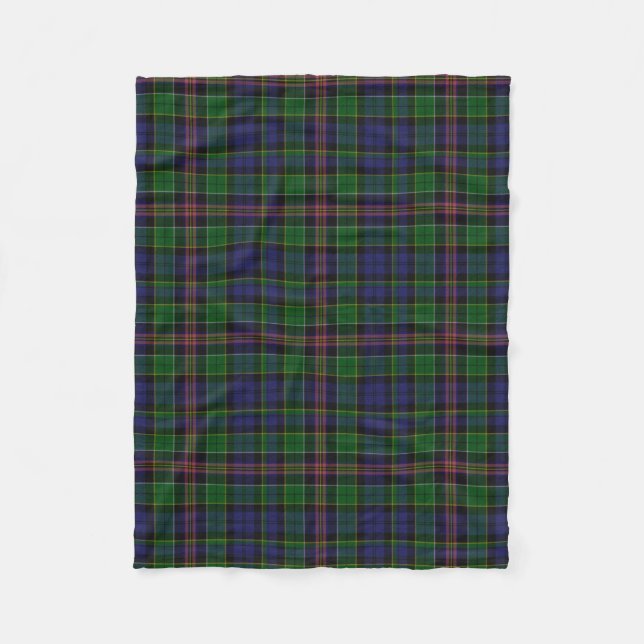 Allison Clan Tartan Plaid Fleece Blanket (Front)