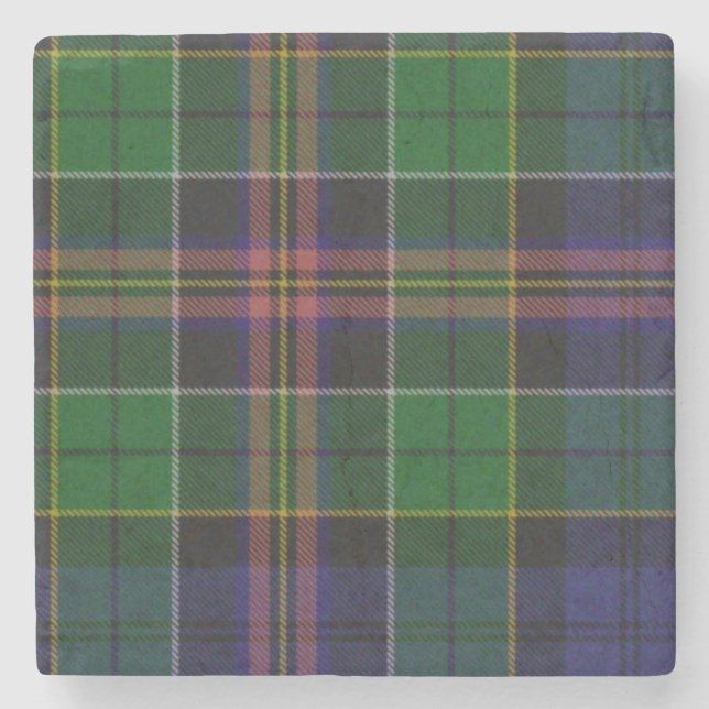Allison Clan Tartan Plaid Stone Coaster (Front)