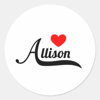 Allison Classic Round Sticker
