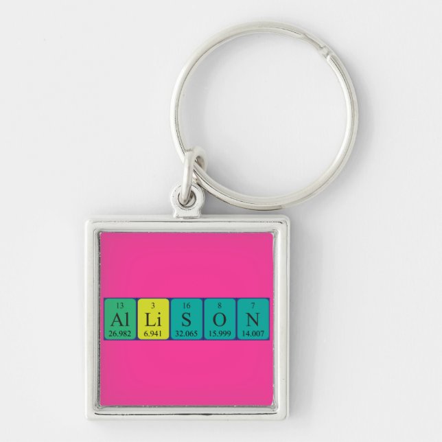 Allison periodic table name keyring (Front)