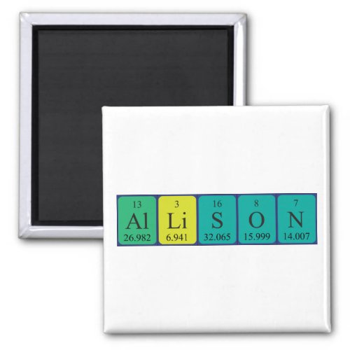 Allison periodic table name magnet