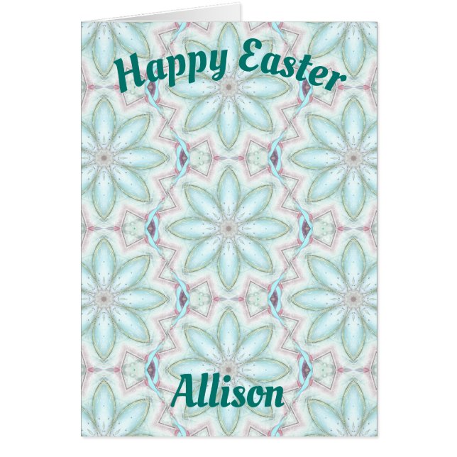 ALLISON ~ Personalized Easter card pattern ~ (Front)
