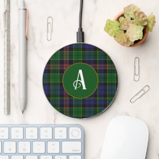 Allison Plaid Monogrammed Wireless Charger